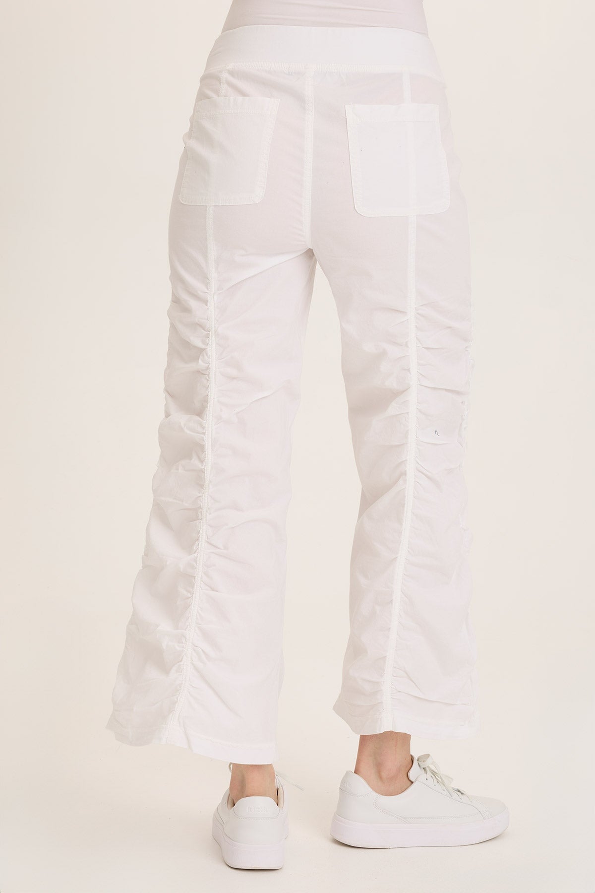 Naola Stretch Poplin Ruched Flare Gaucho
