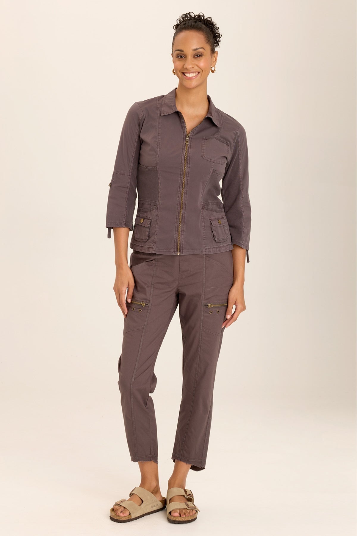 Wexel Stretch Poplin Fitted Cargo Jacket