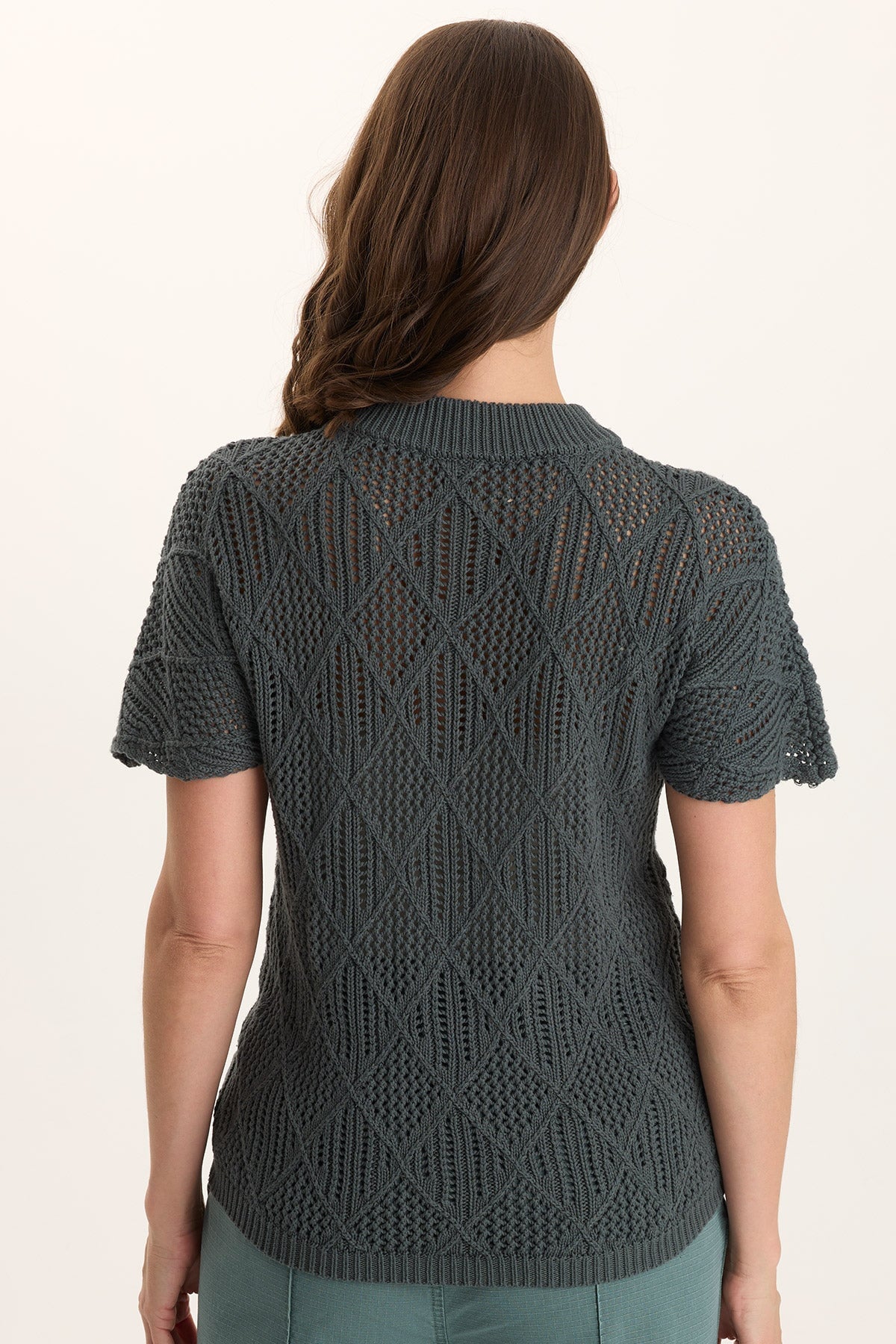 Copeland Cotton Knit Short-Sleeve Mock Neck Top