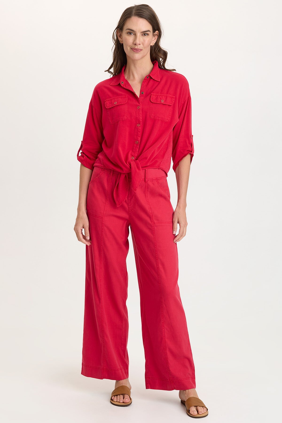 Tyrell Lightweight Tie-Front Button-Up
