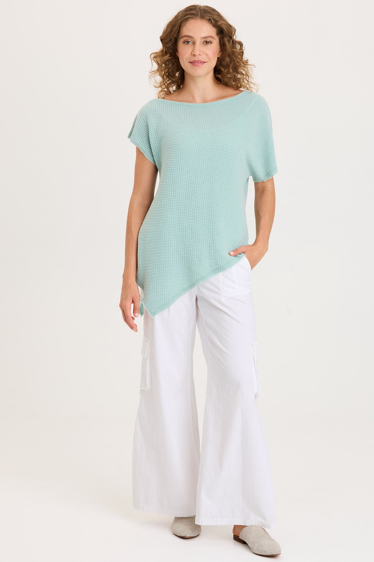 Imrie Off-Shoulder Asymmetrical Hem Top