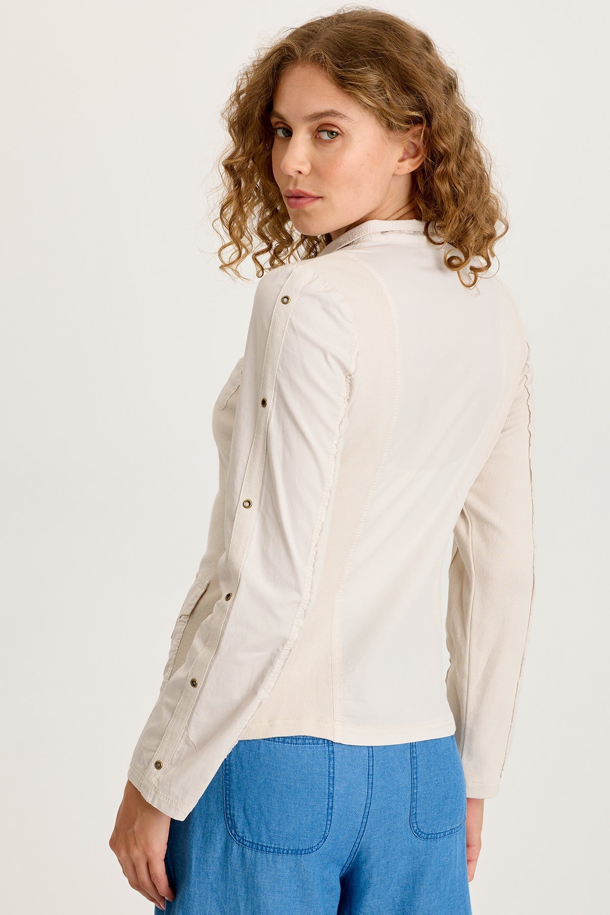 Murphy Poplin Fitted Zip-Up Jacket