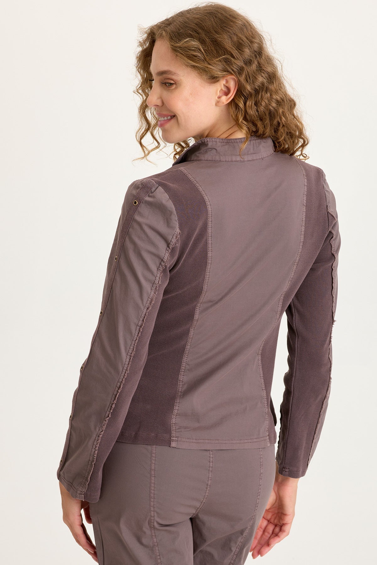Murphy Poplin Fitted Zip-Up Jacket