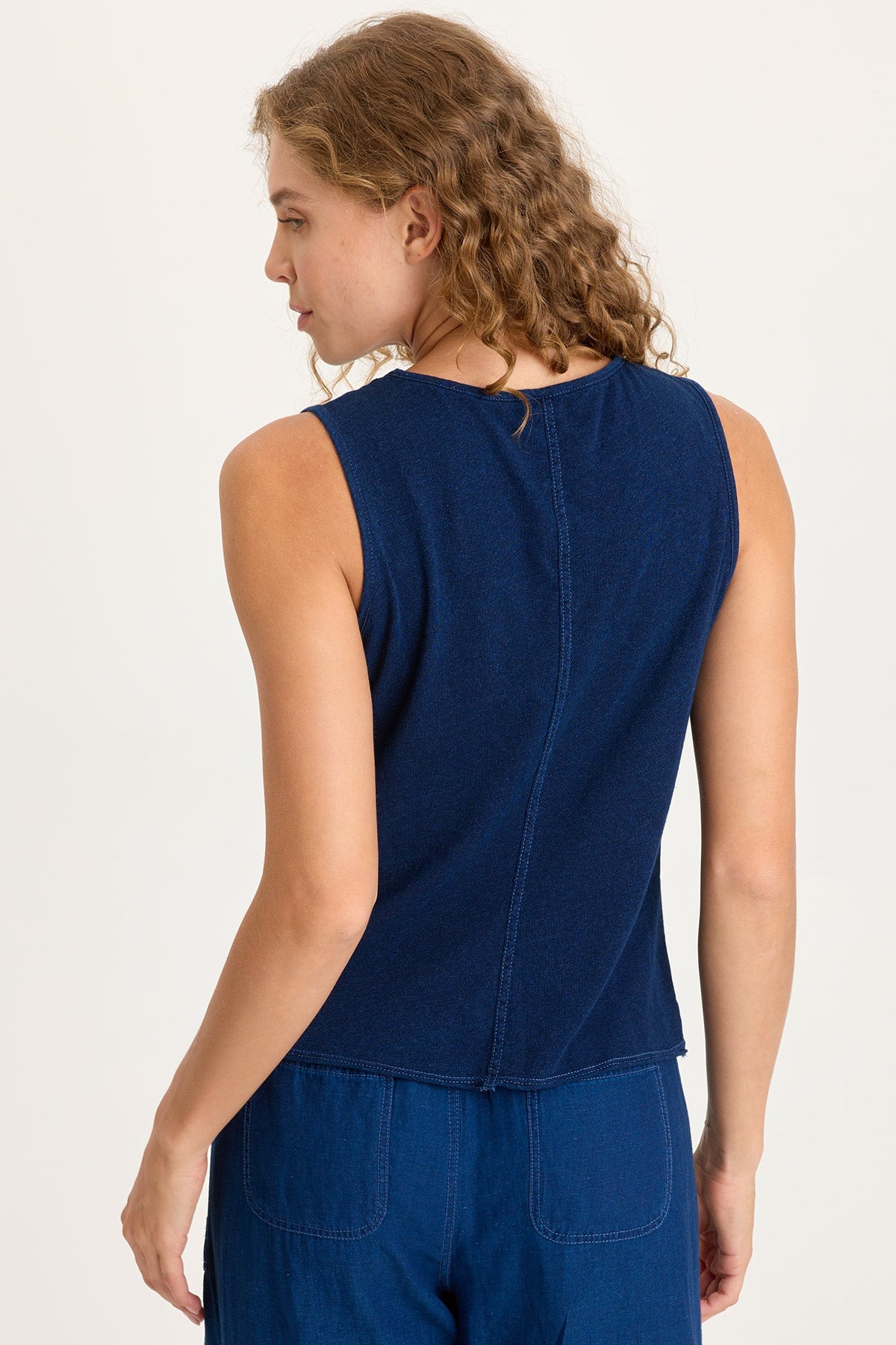 Cobie Indigo Corded Front Tank