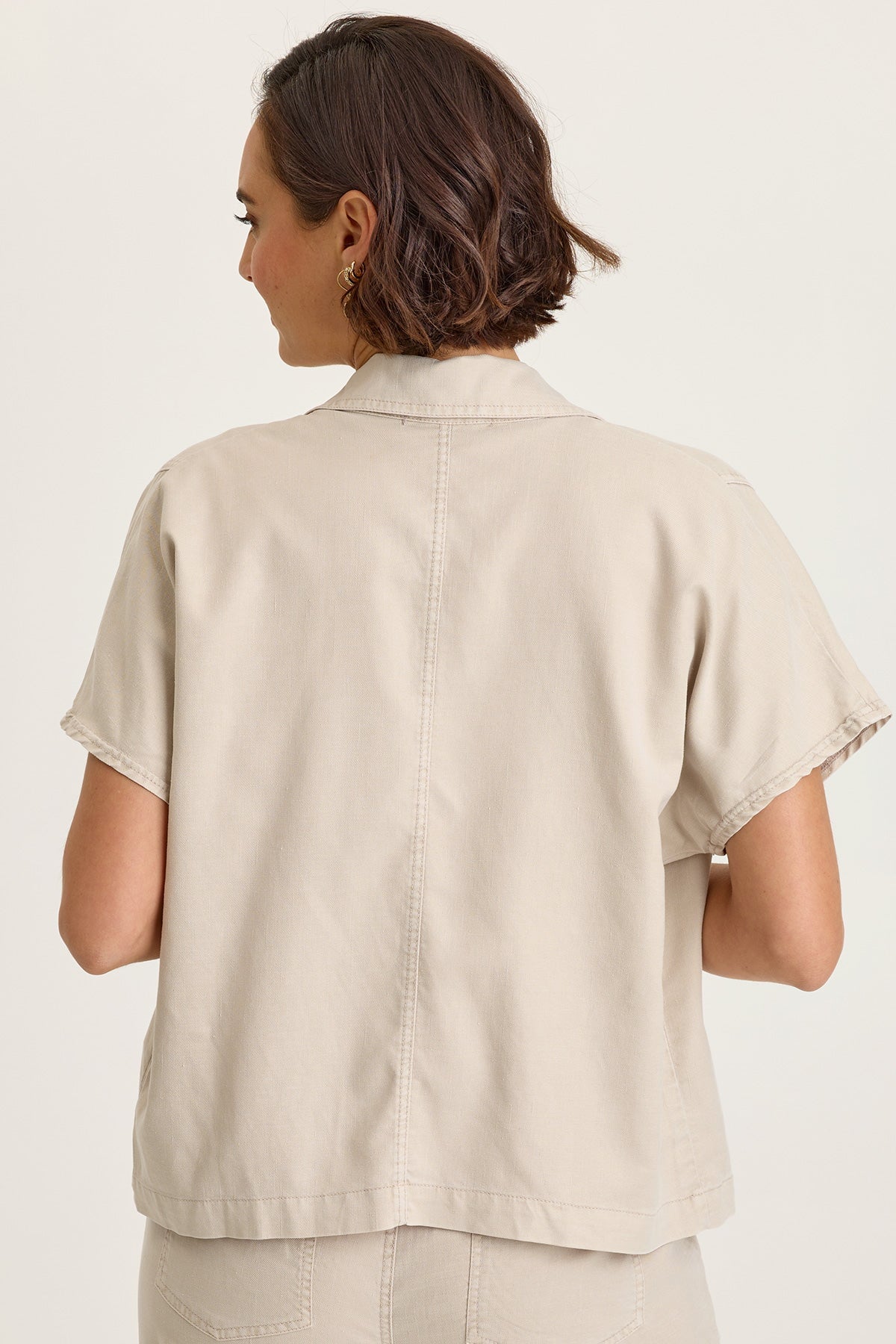 Hugh Twill Boxy Short Sleeve Jacket