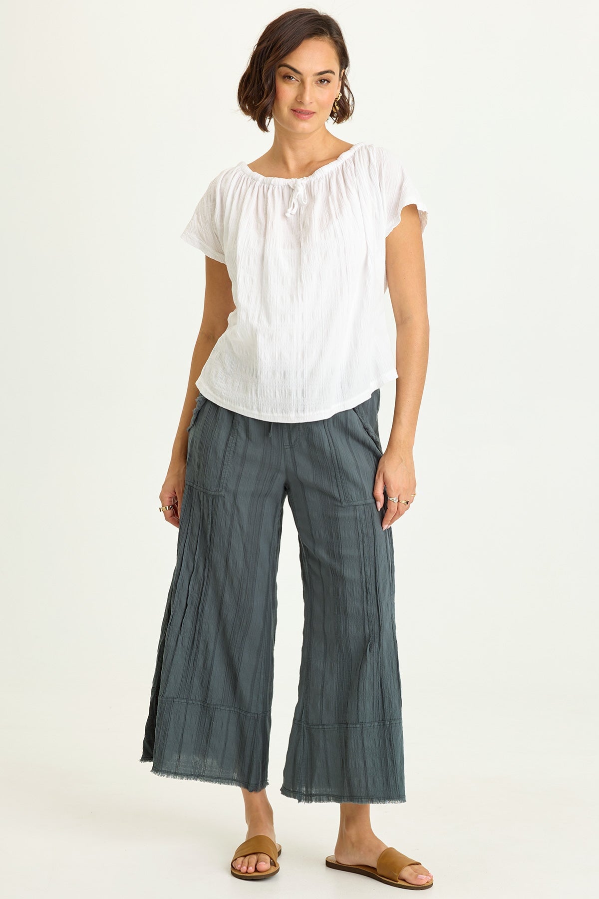 Doyen Textured Gauze Crop