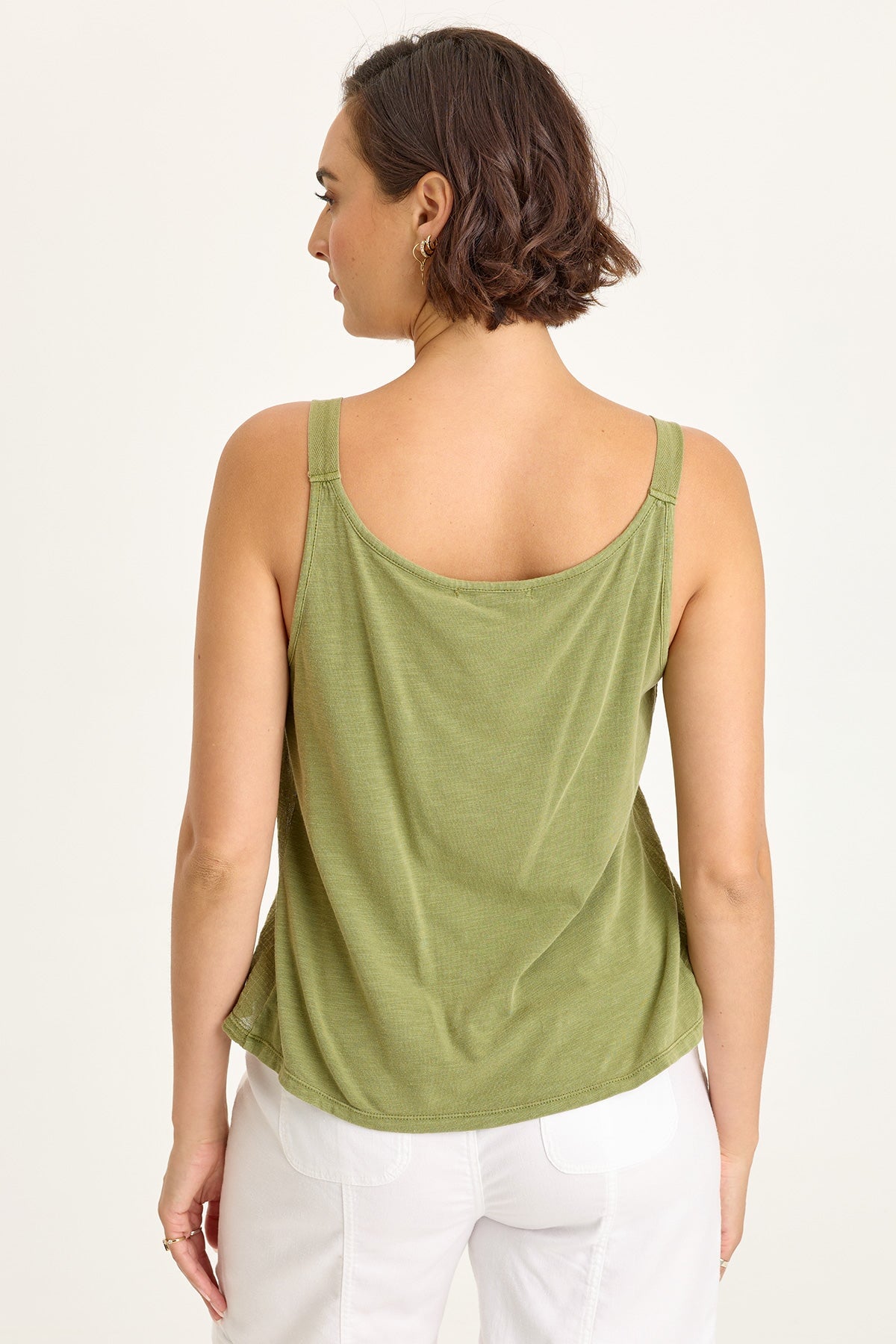Hedley Gauze/Jersey Box Pleat Tank