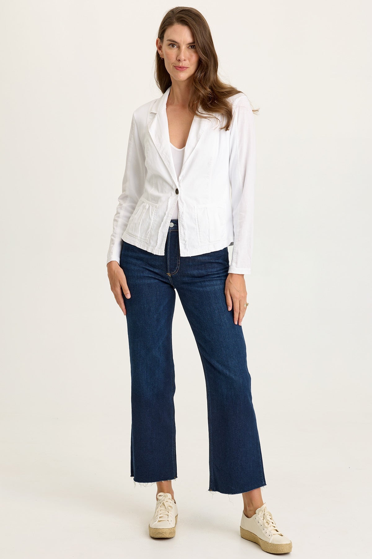 Brax Linen One-Button Blazer