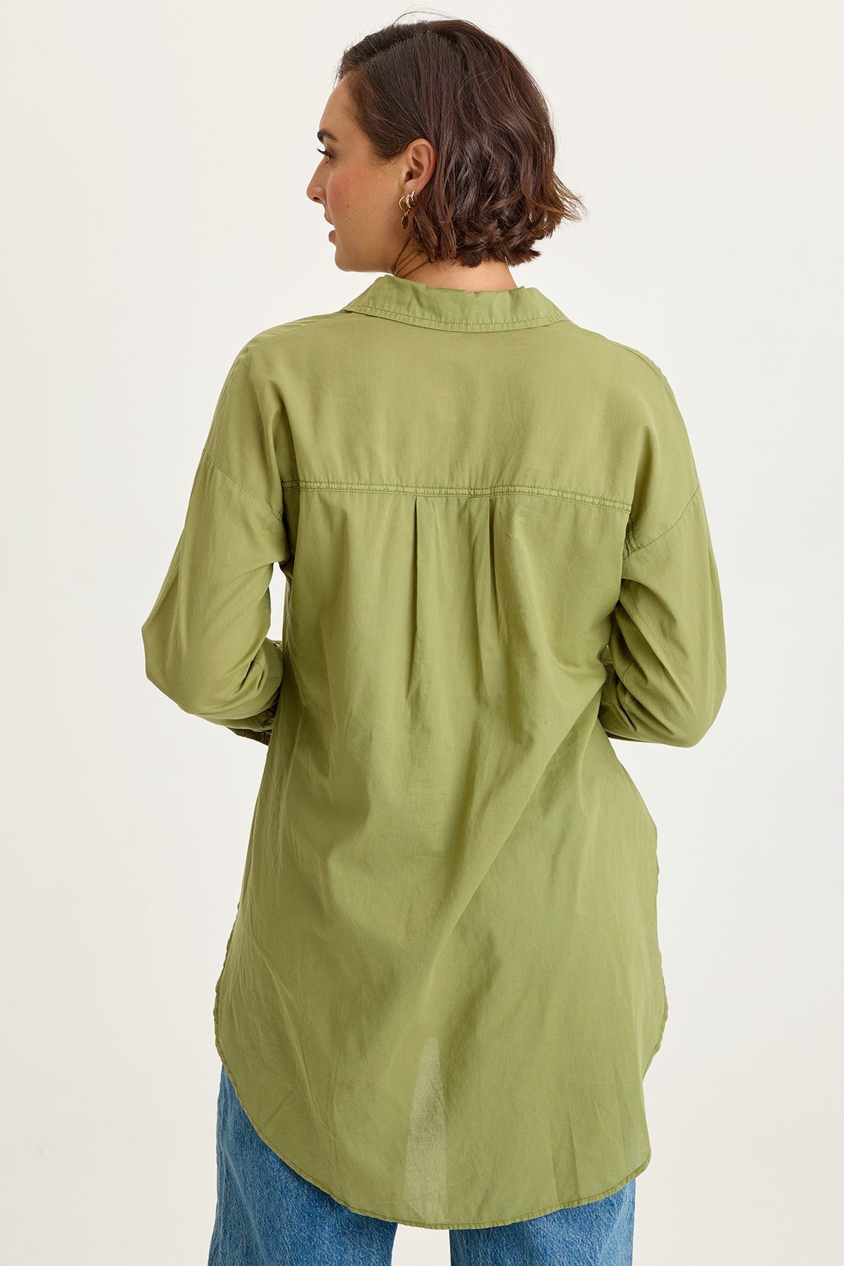 Ellard Voile High-Low Button-Up Blouse