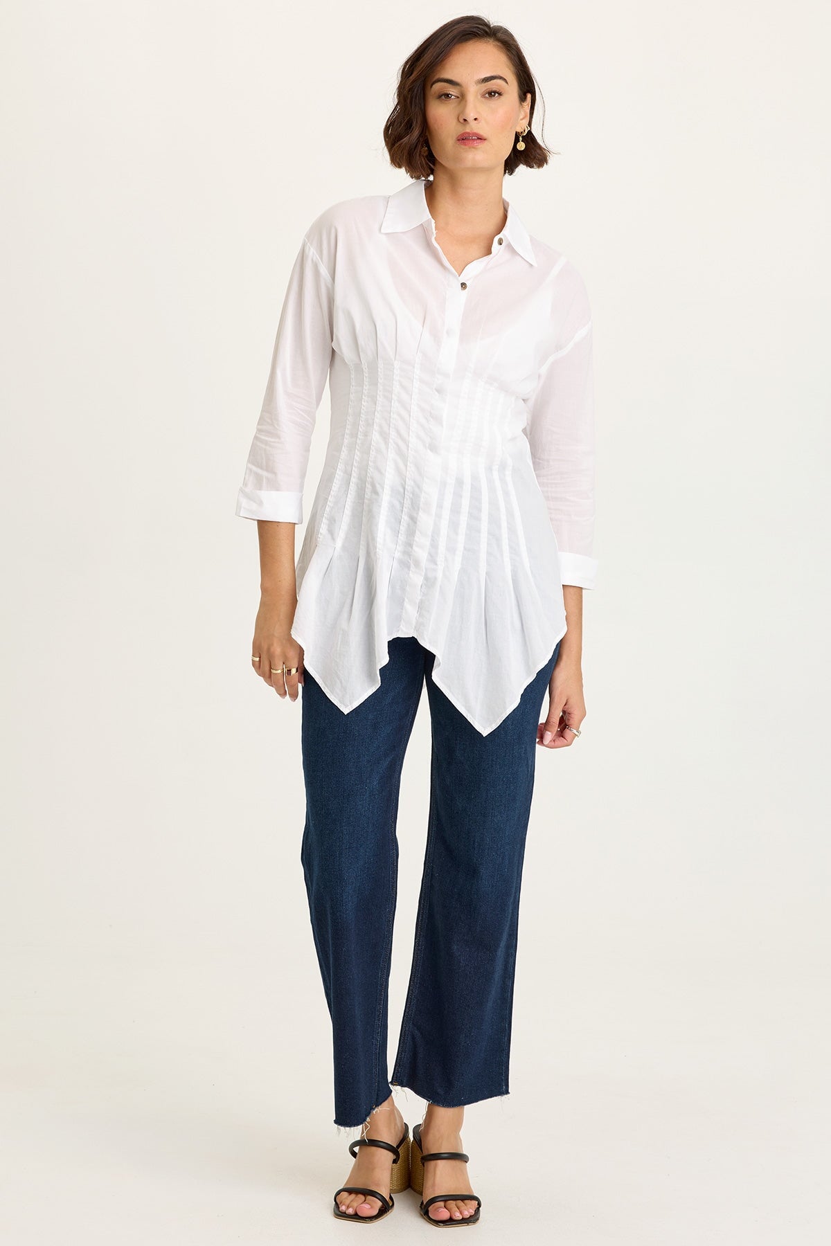 Ashlan Voile Sharkbite Blouse
