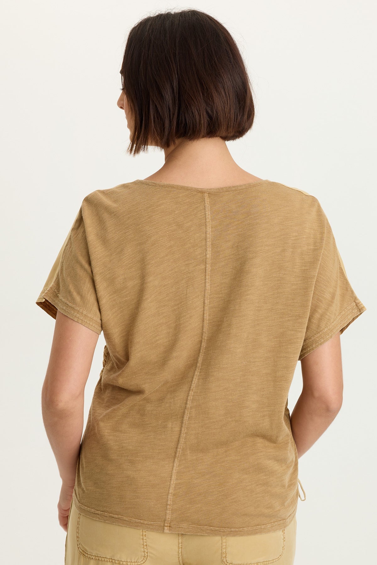 Dashell Twill Corded V-Neck Top
