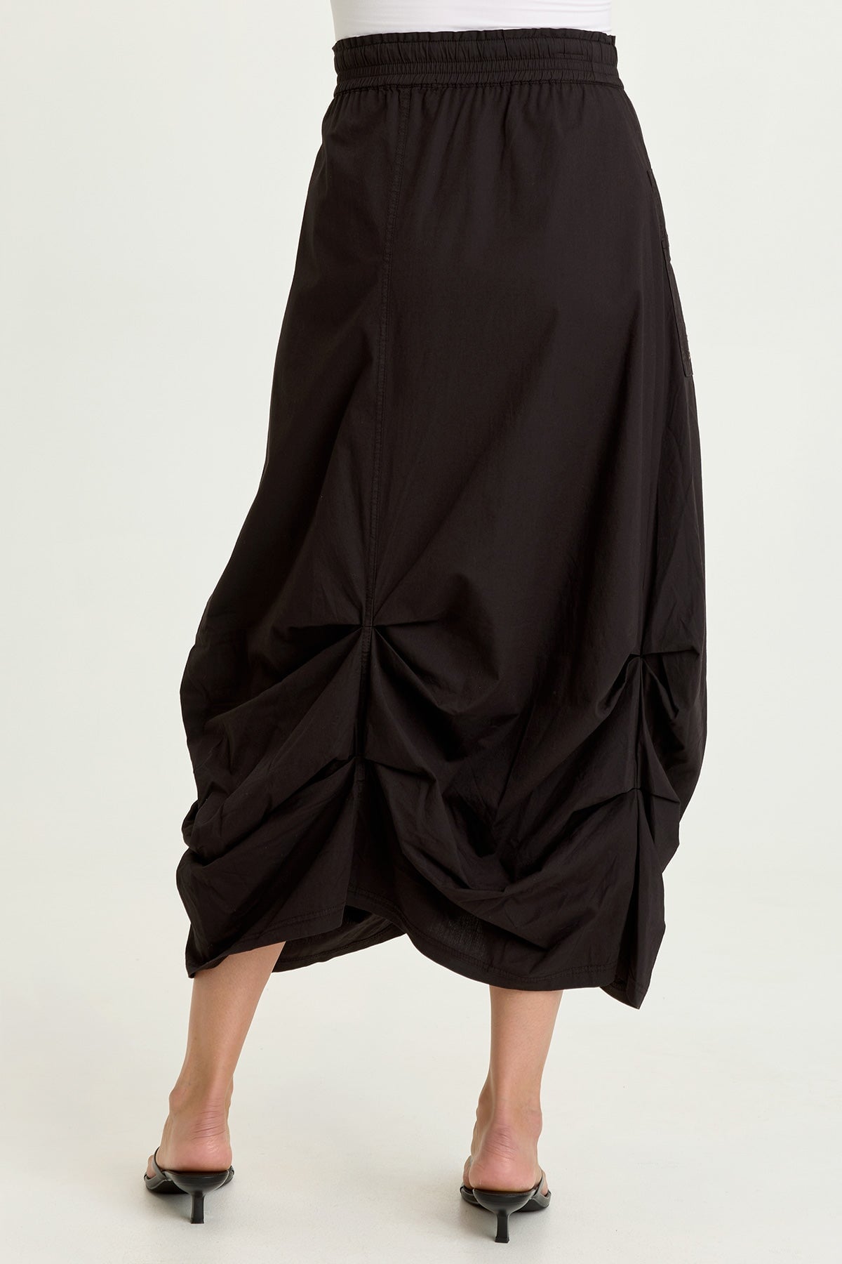 Hedvig Poplin Pleated Hem Skirt
