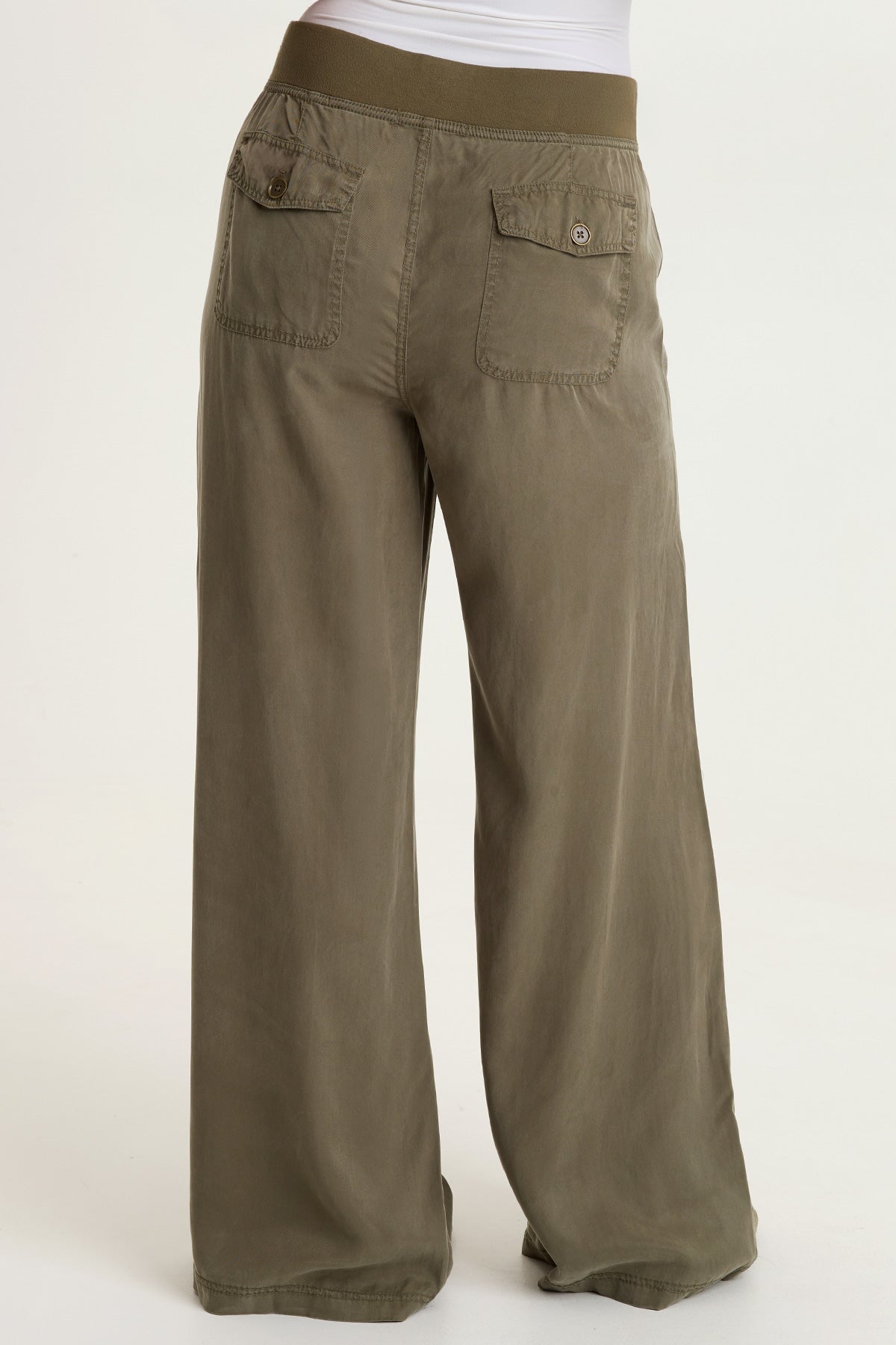 Dacia Twill Pleated Wide Leg Pant