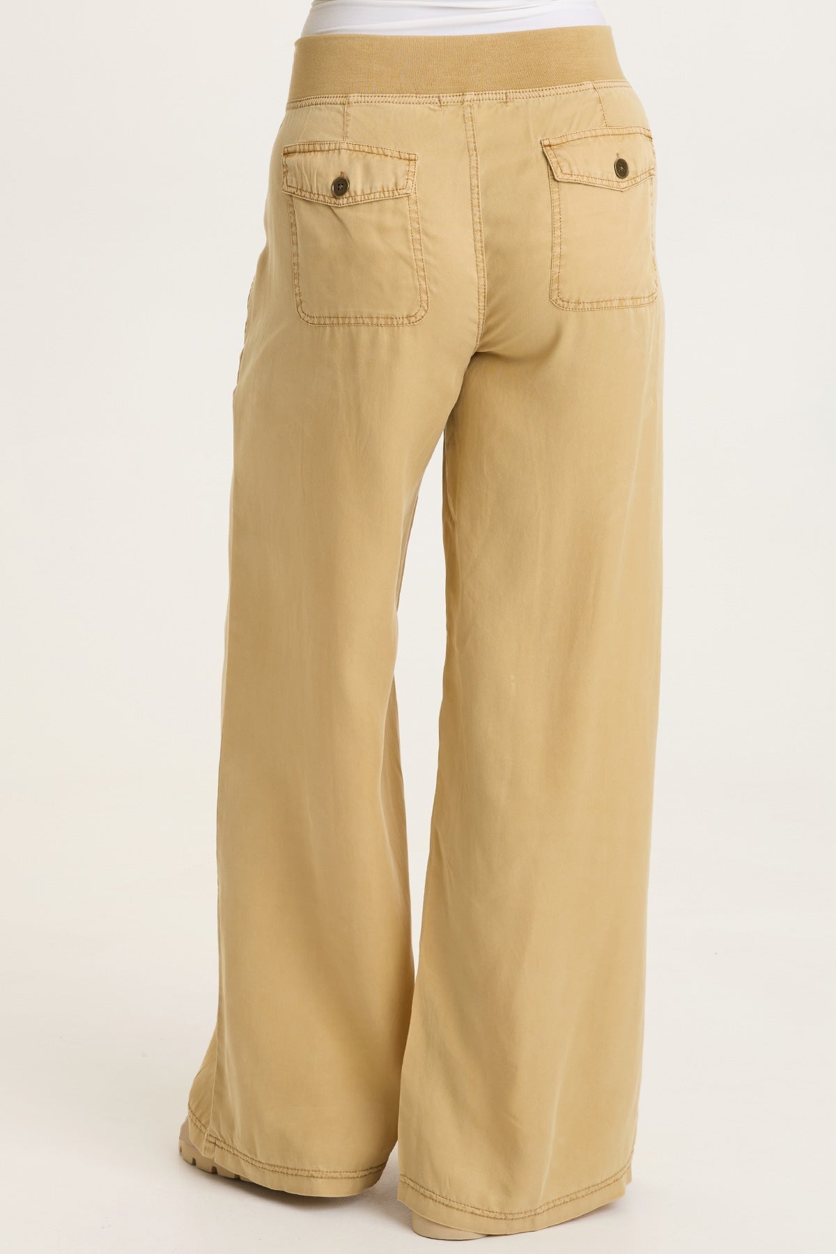 Dacia Twill Pleated Wide Leg Pant