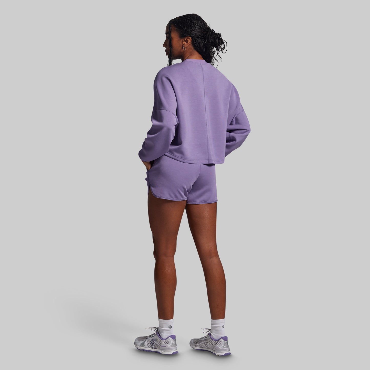 Lounge Lux Cropped Pullover (Soft Grape)