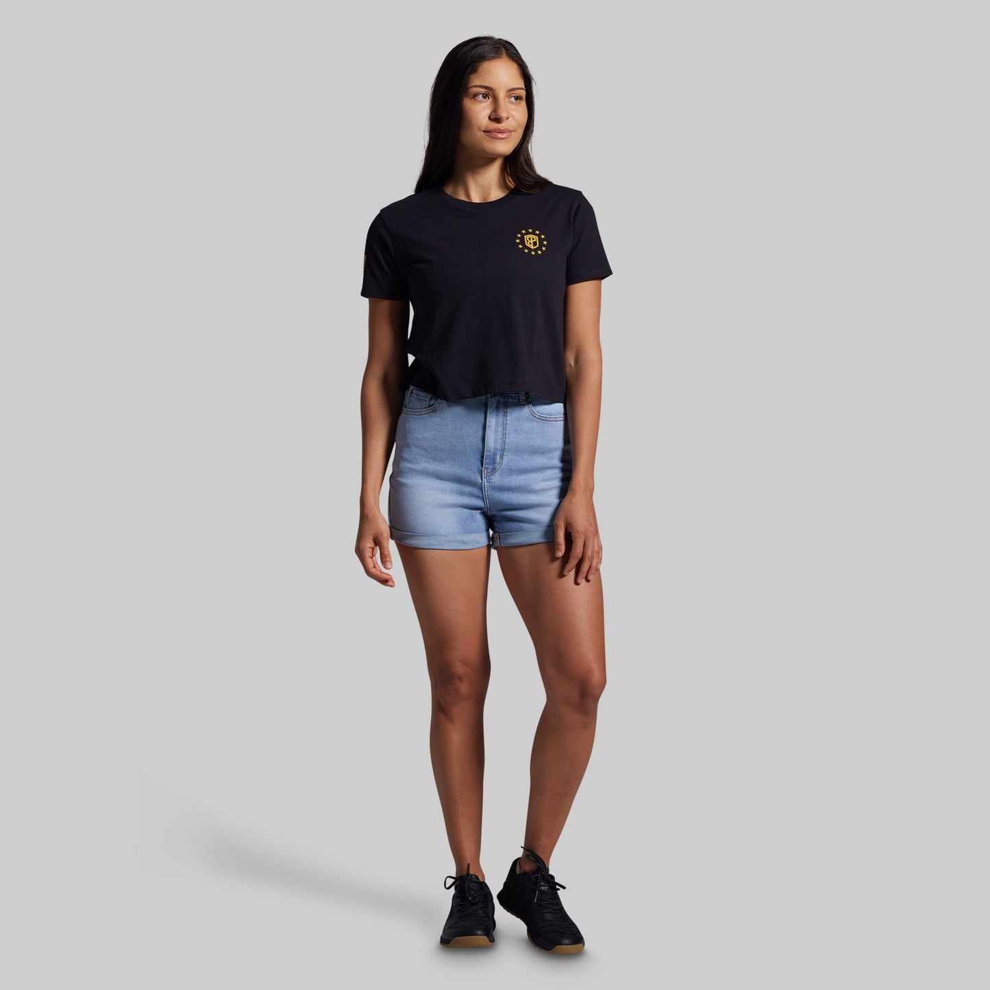 Don't Tread On Me Crop Tee (Black)