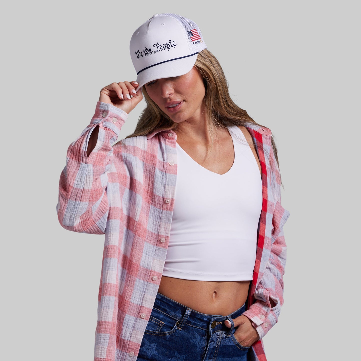 We the People Trucker Hat with Rope (White)