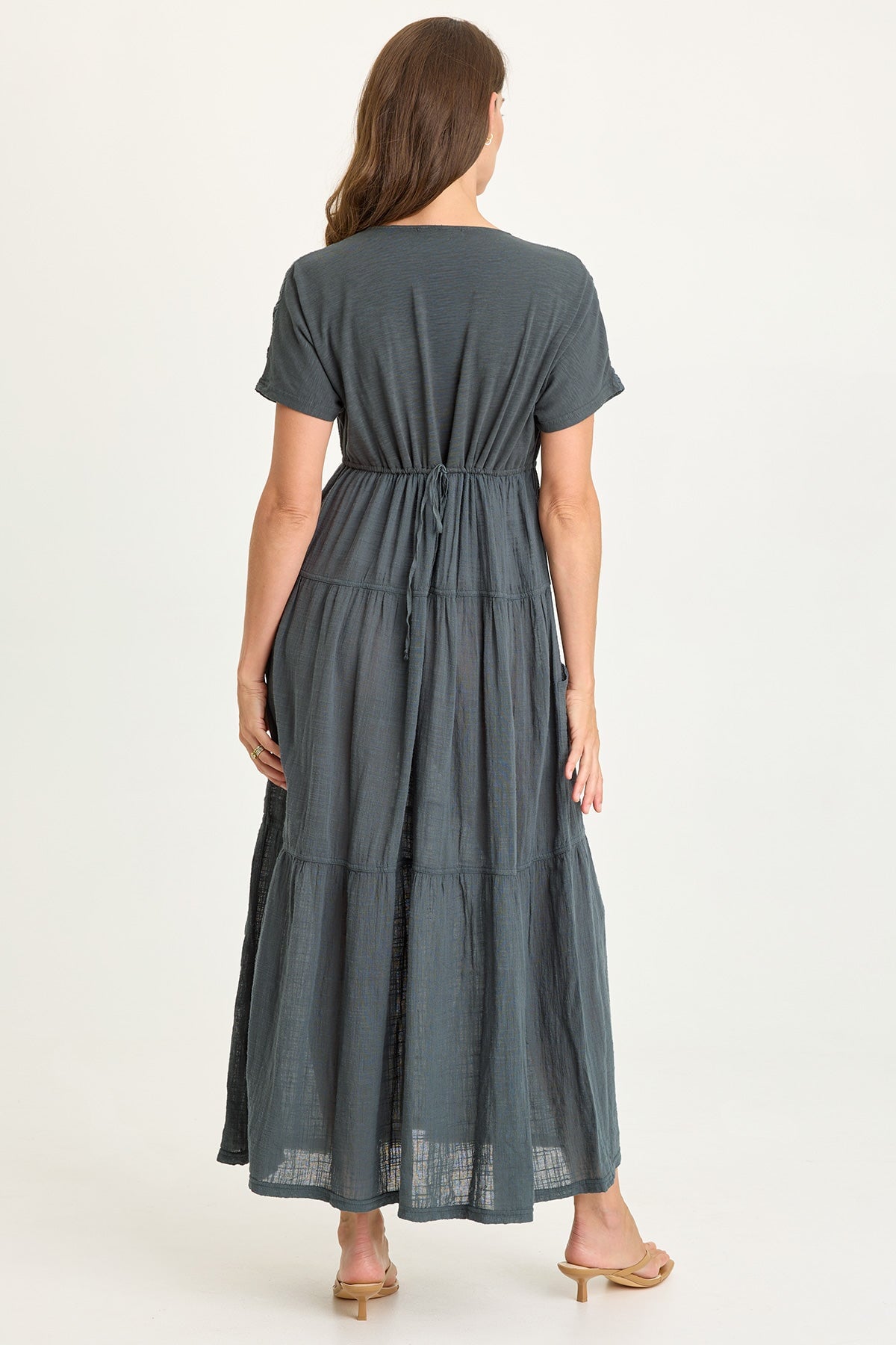 Ignatz Gauze Tiered V-Neck Dress