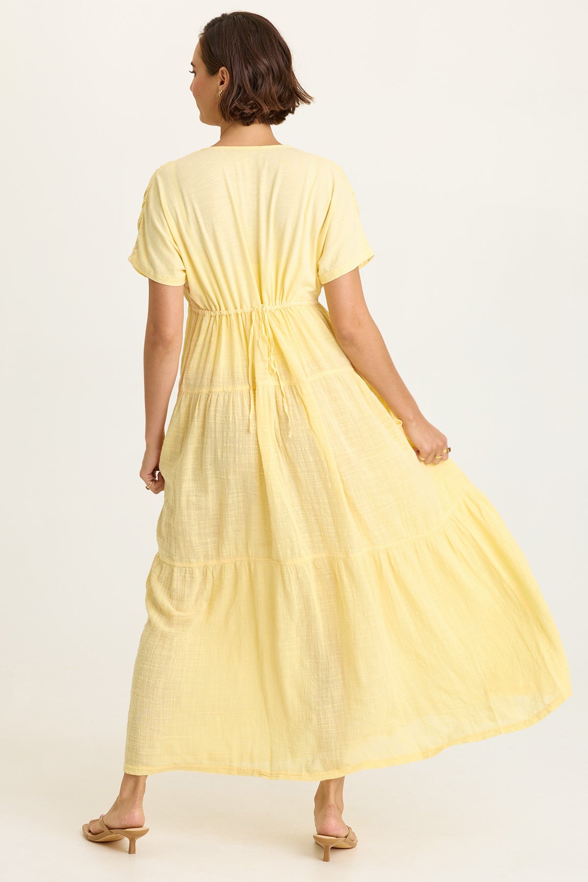 Ignatz Gauze Tiered V-Neck Dress