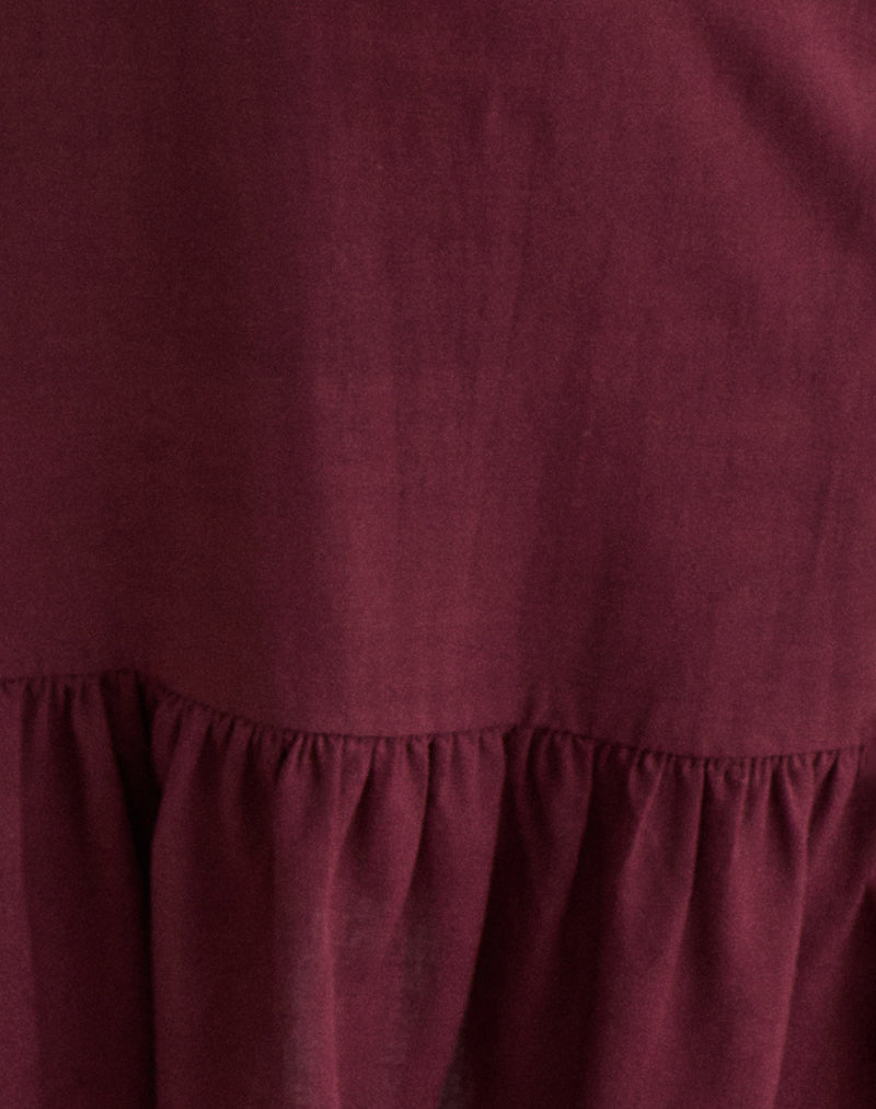 Arige Mini Dress in Maroon