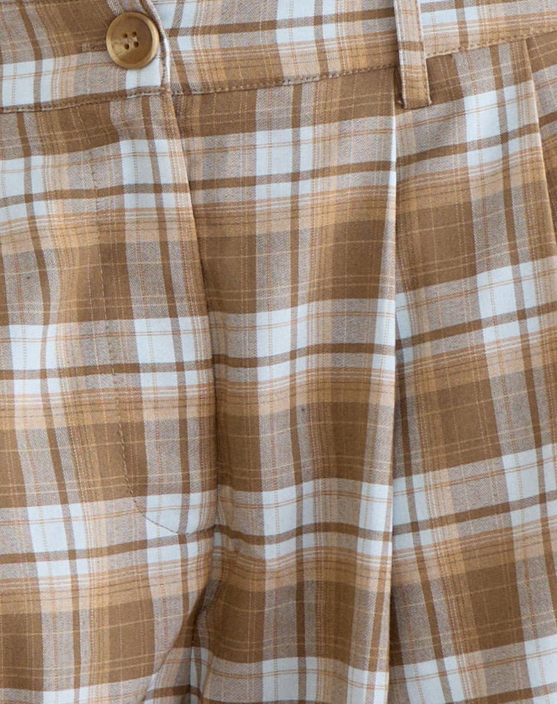Ashara Short in Tailoring Check Brown