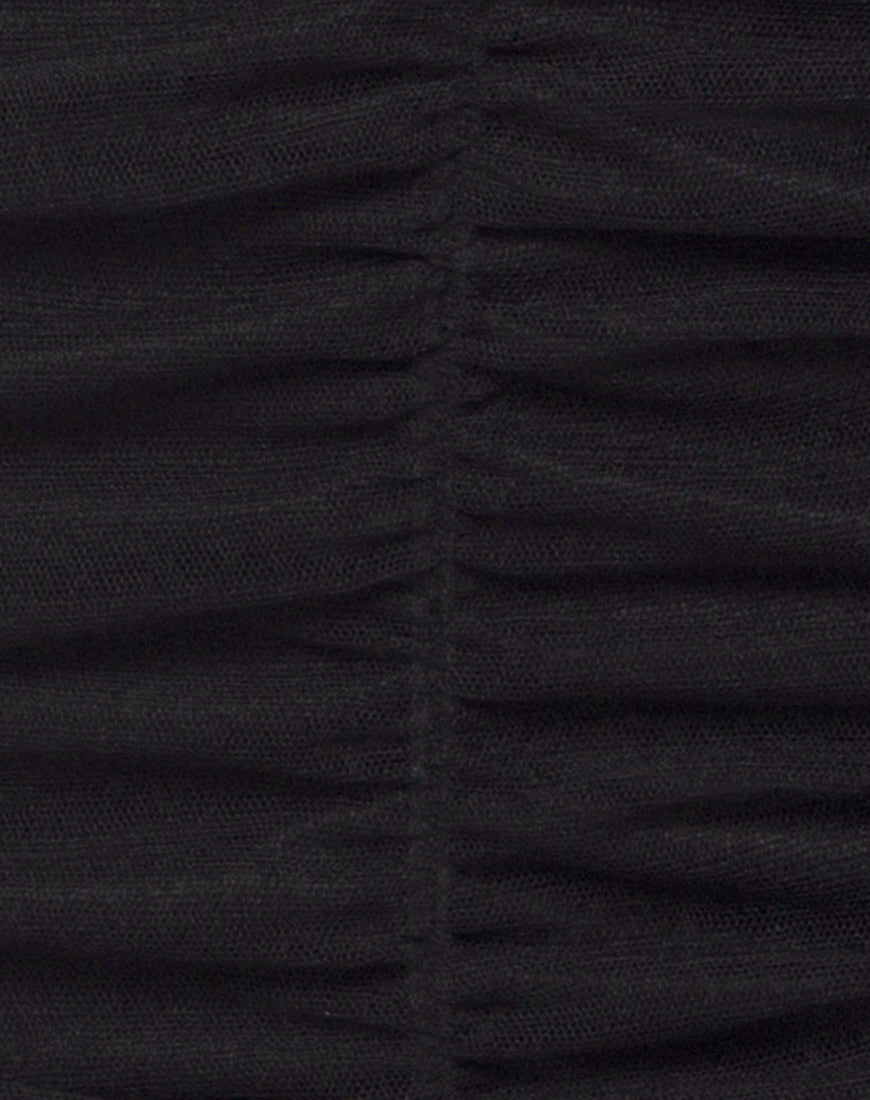Azalea Dress in Sheer Knit Black
