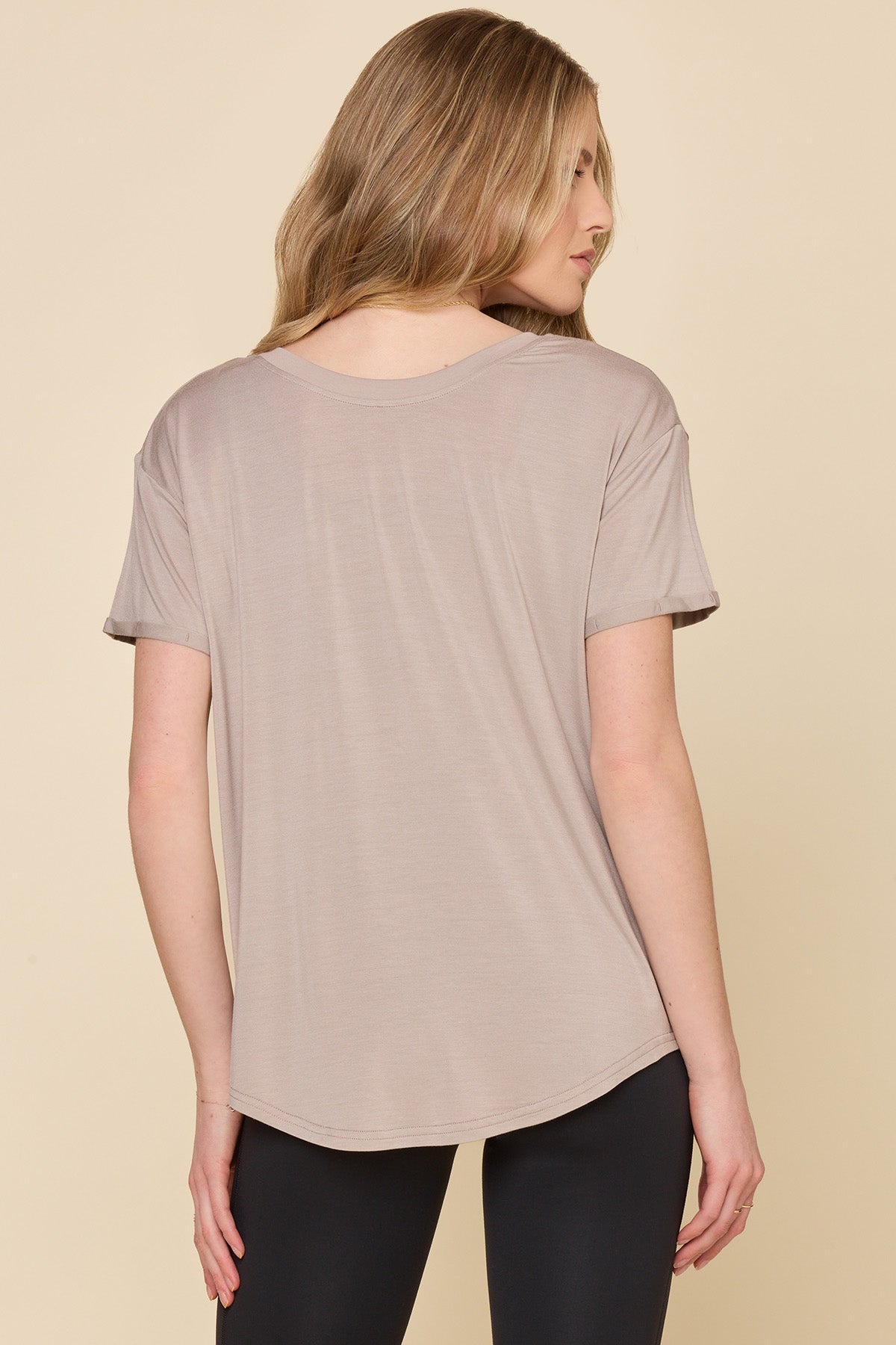 Reversible Deep V Tee - Cobblestone