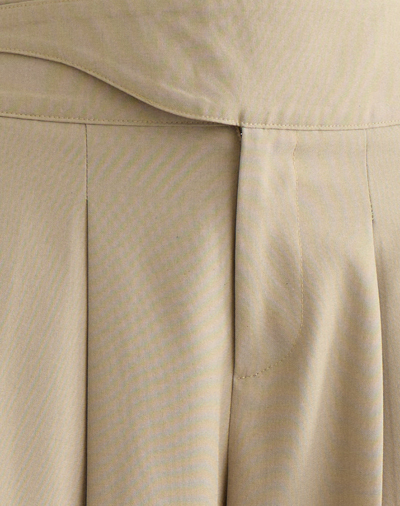 Berdine Wide Leg Trouser in Tailoring Beige