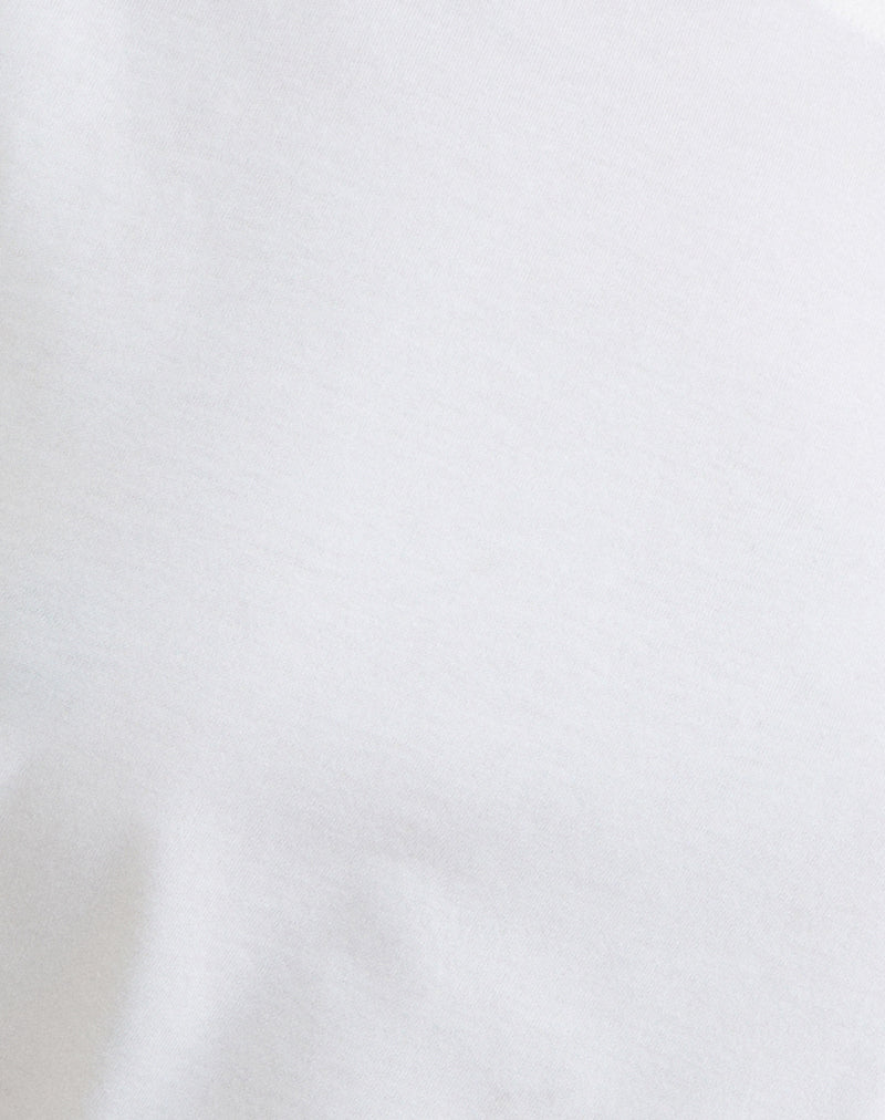 Bizzy Top with Studded Neckline in Off White