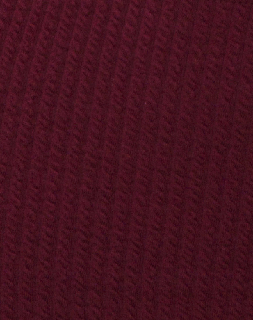 Bliss Crop Top in Burgundy