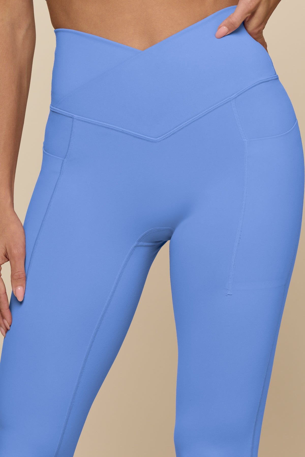 Crisscross Hourglass® Flared Legging with Pockets - Nordic Blue
