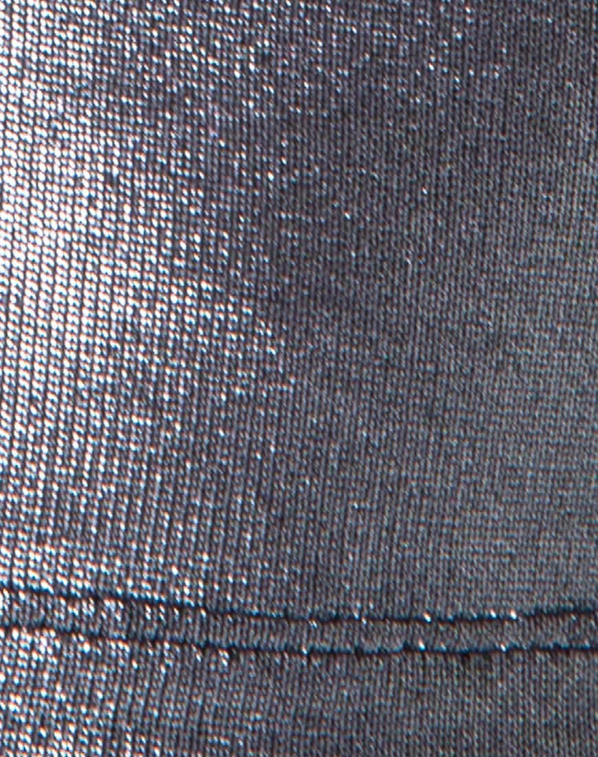 Carina Top in Drape Knit Silver Metallic