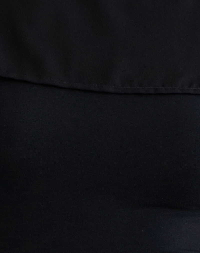 Cirata Top in Rayon Jersey Chiffon Black
