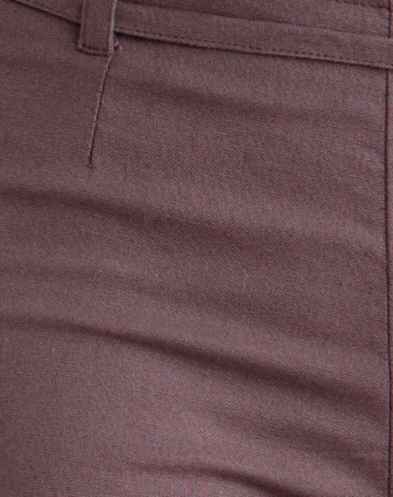 Cisaw Trouser in Linen Deep Taupe Brown