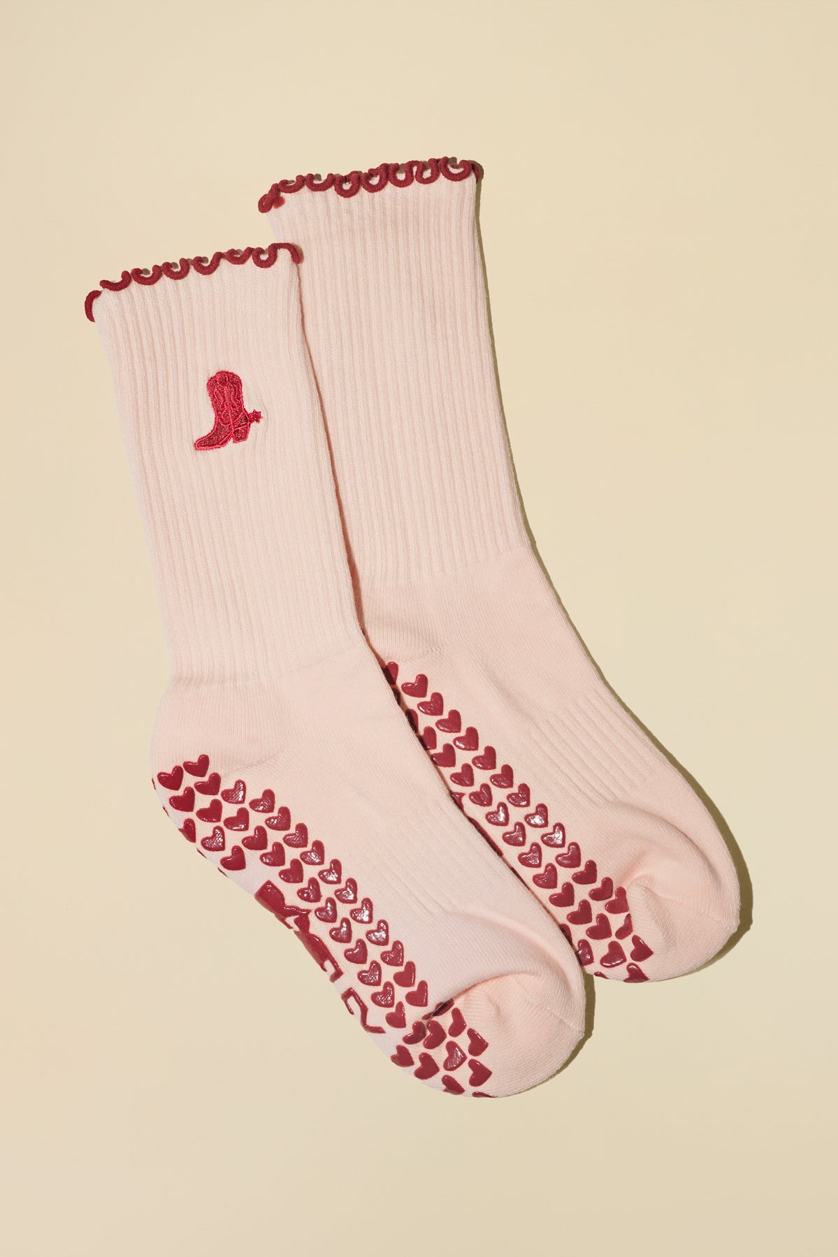 Yee Haw Studio Grip Socks - Tutu Pink