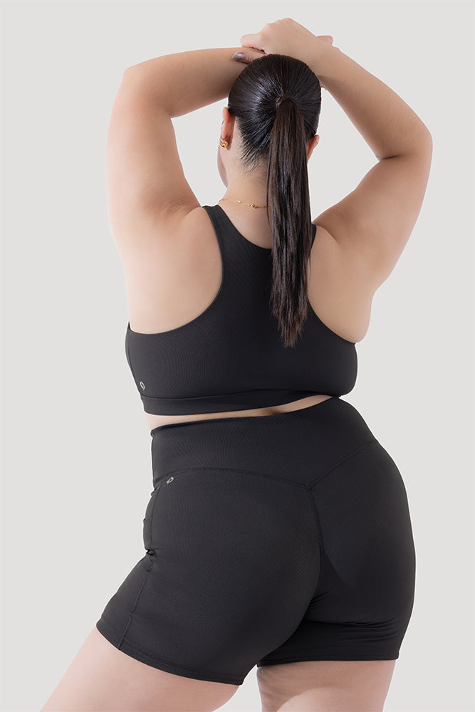 Deep Darling Bra (Ribbed) - Dark Charcoal