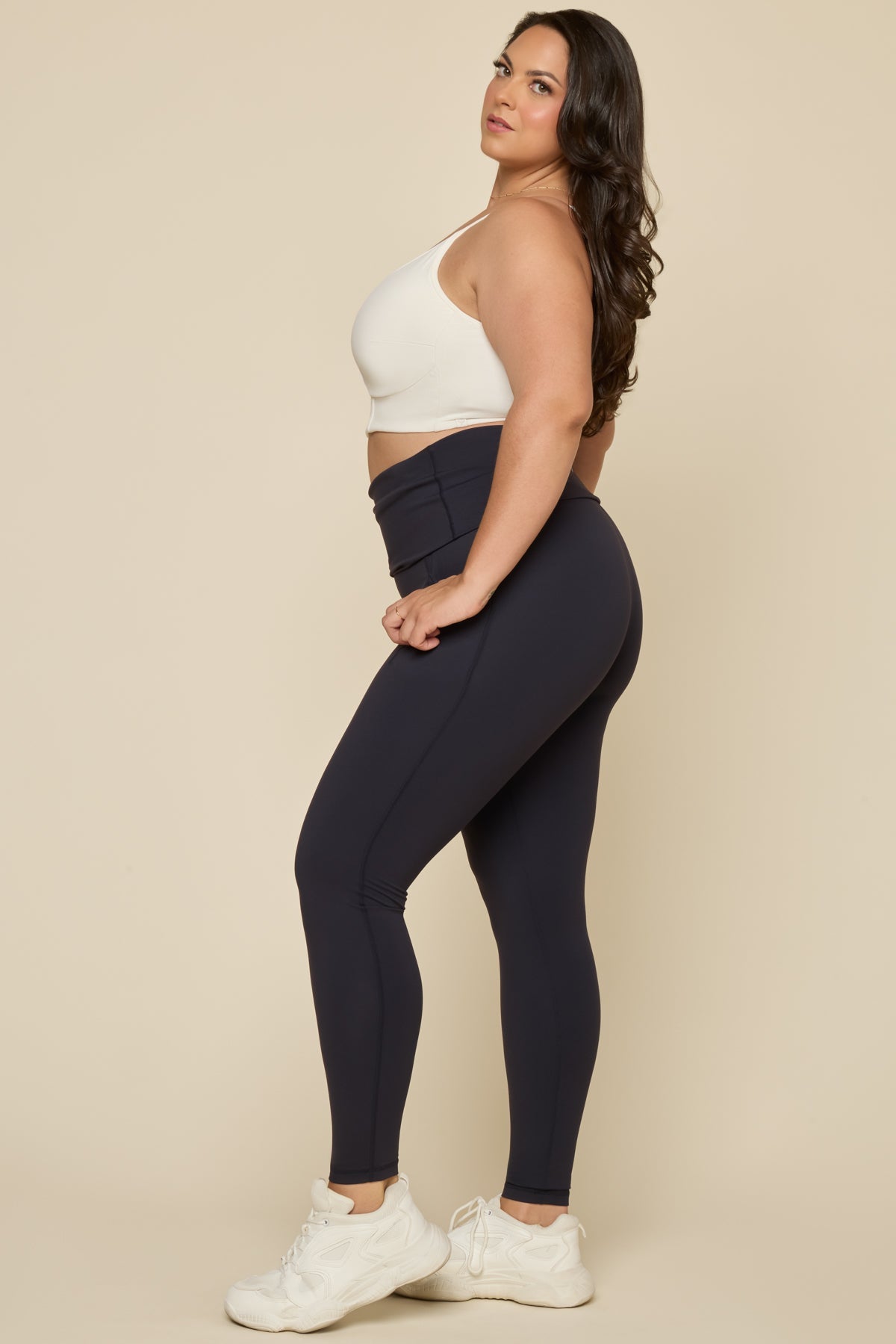 Foldover Legging - Cool Black
