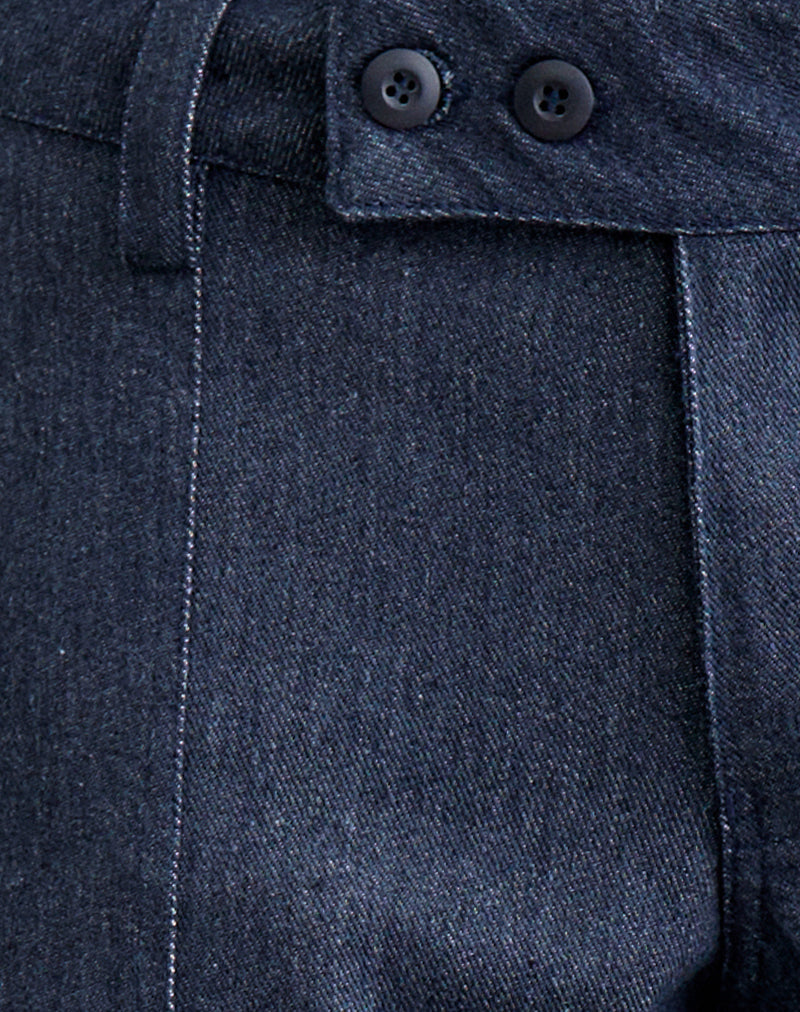 Bensen Capri Trouser in Chambray Denim Blue