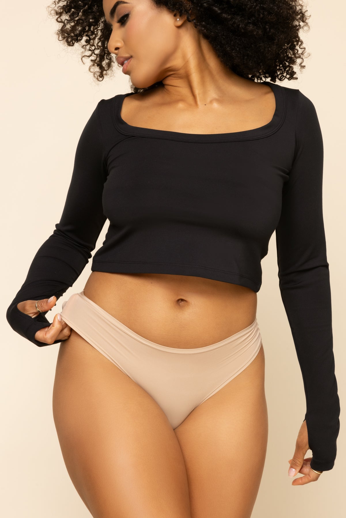 Next to Nothing Thong Panty - Cappuccino
