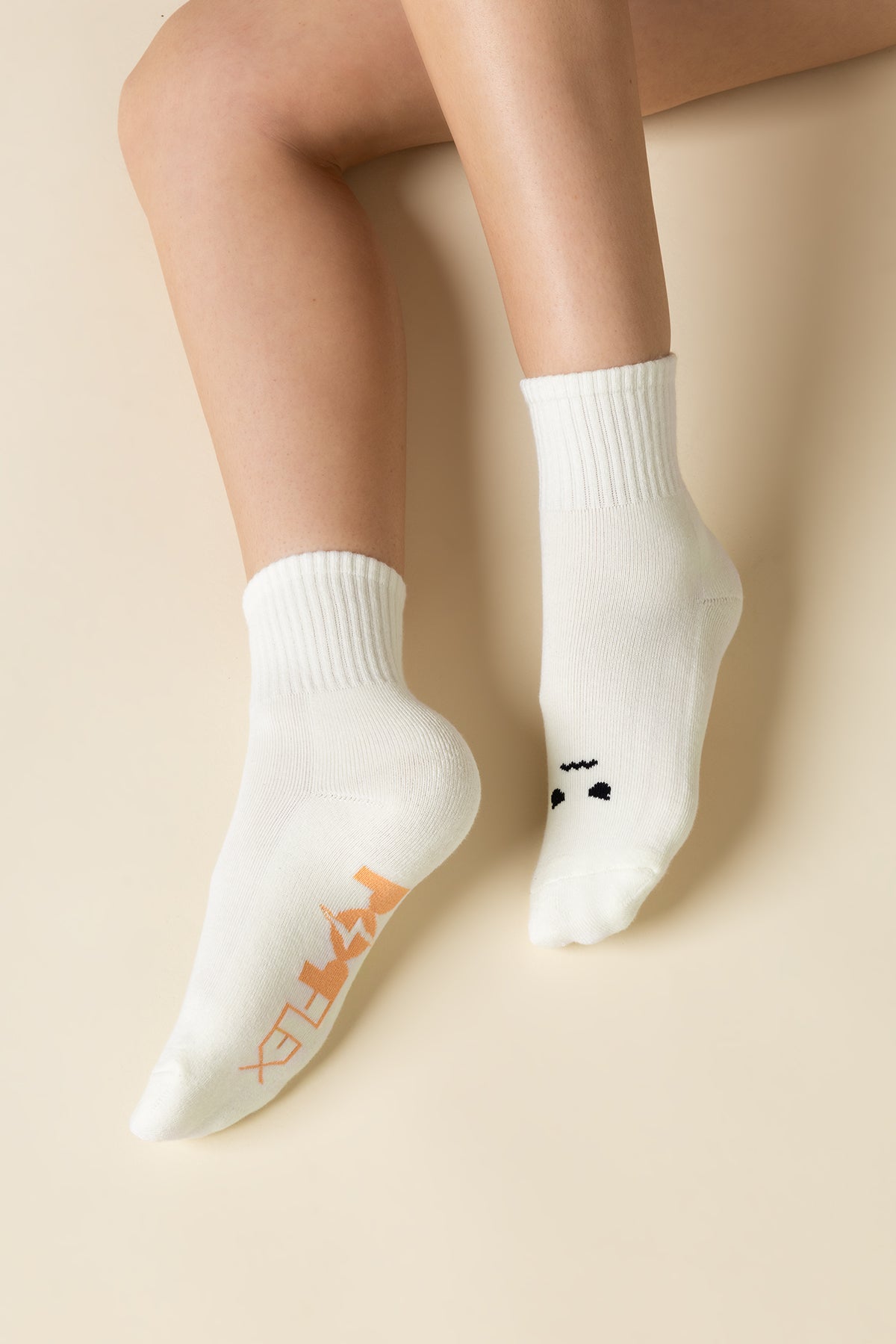 Mixed Emotions Crew Socks - Angry Face