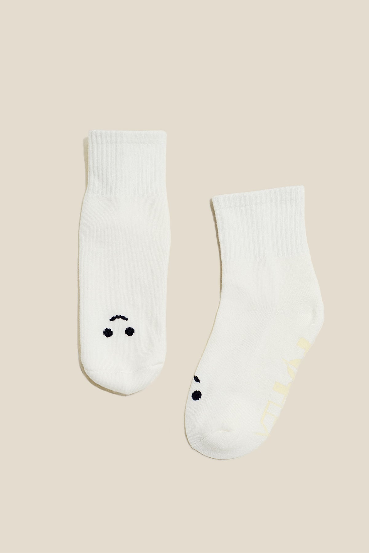 Mixed Emotions Crew Socks - Happy Face