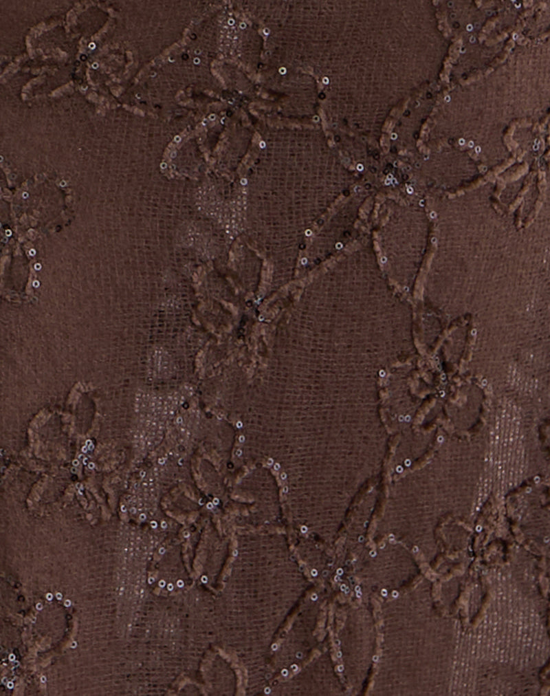 Alphia Maxi Skirt in Dark Brown