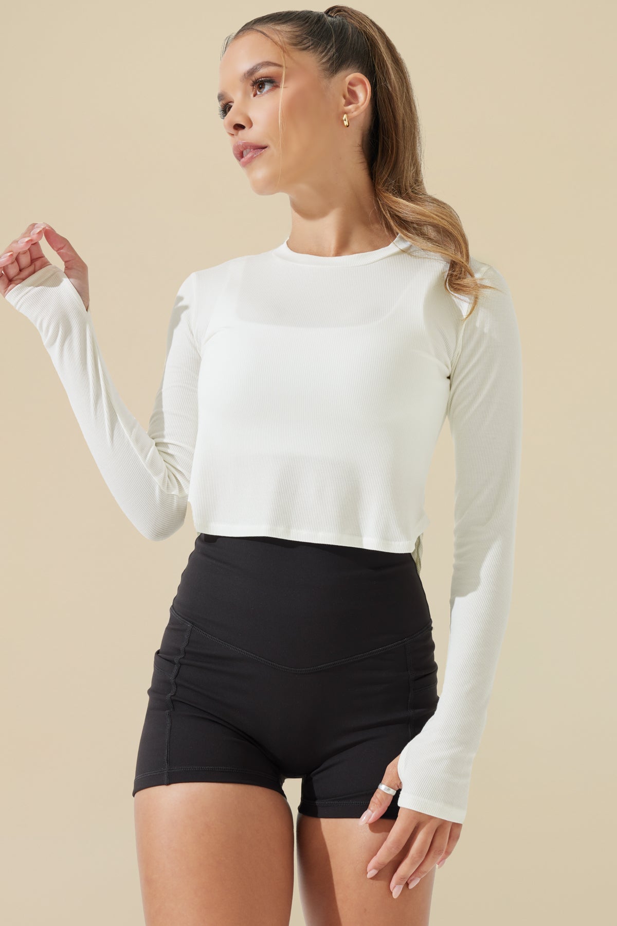 Refine Long Sleeve Top - Coconut Cream