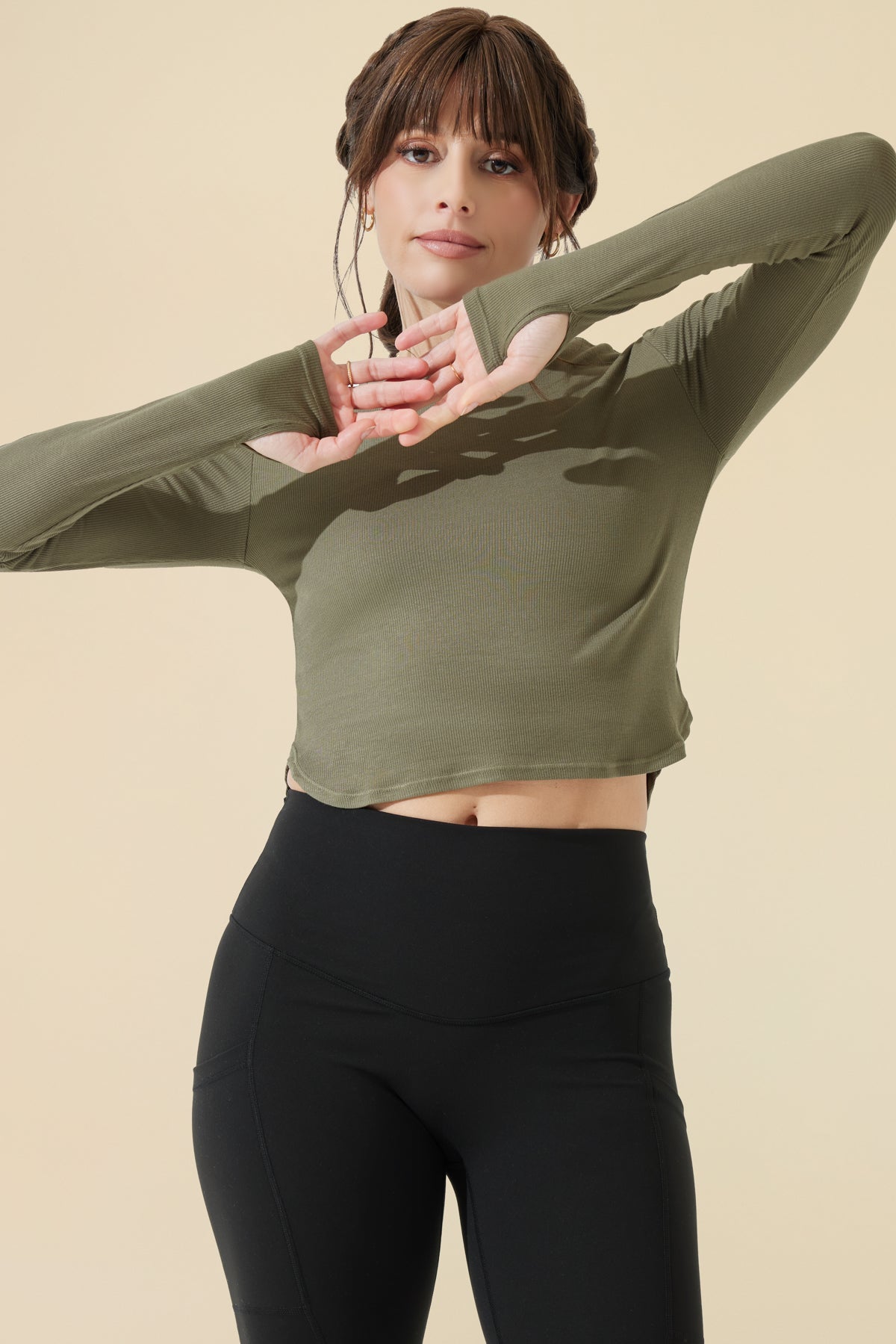 Refine Long Sleeve Top - Dark Olive