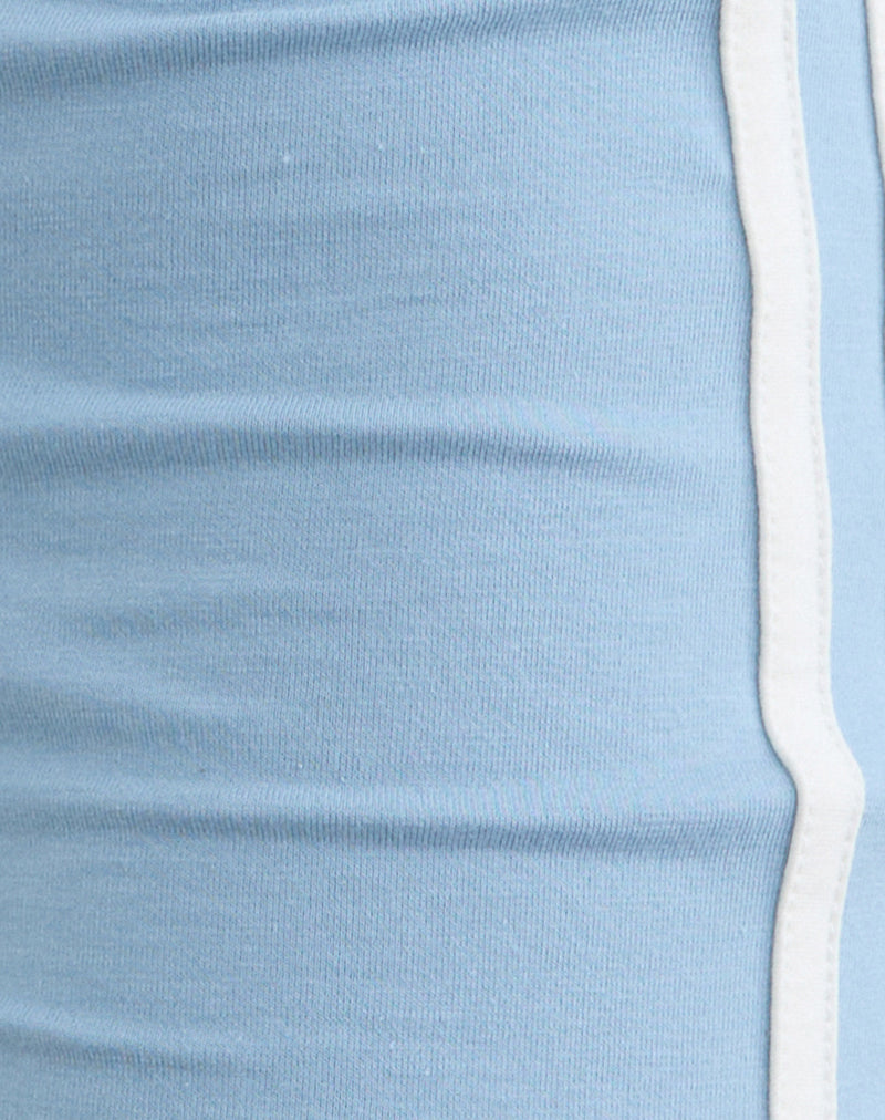 Ainu Short in Nantucket Blue with Off White Binding