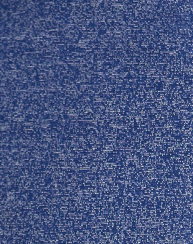 Avi Swim Short in Shimmer Navy with Side Spiral
