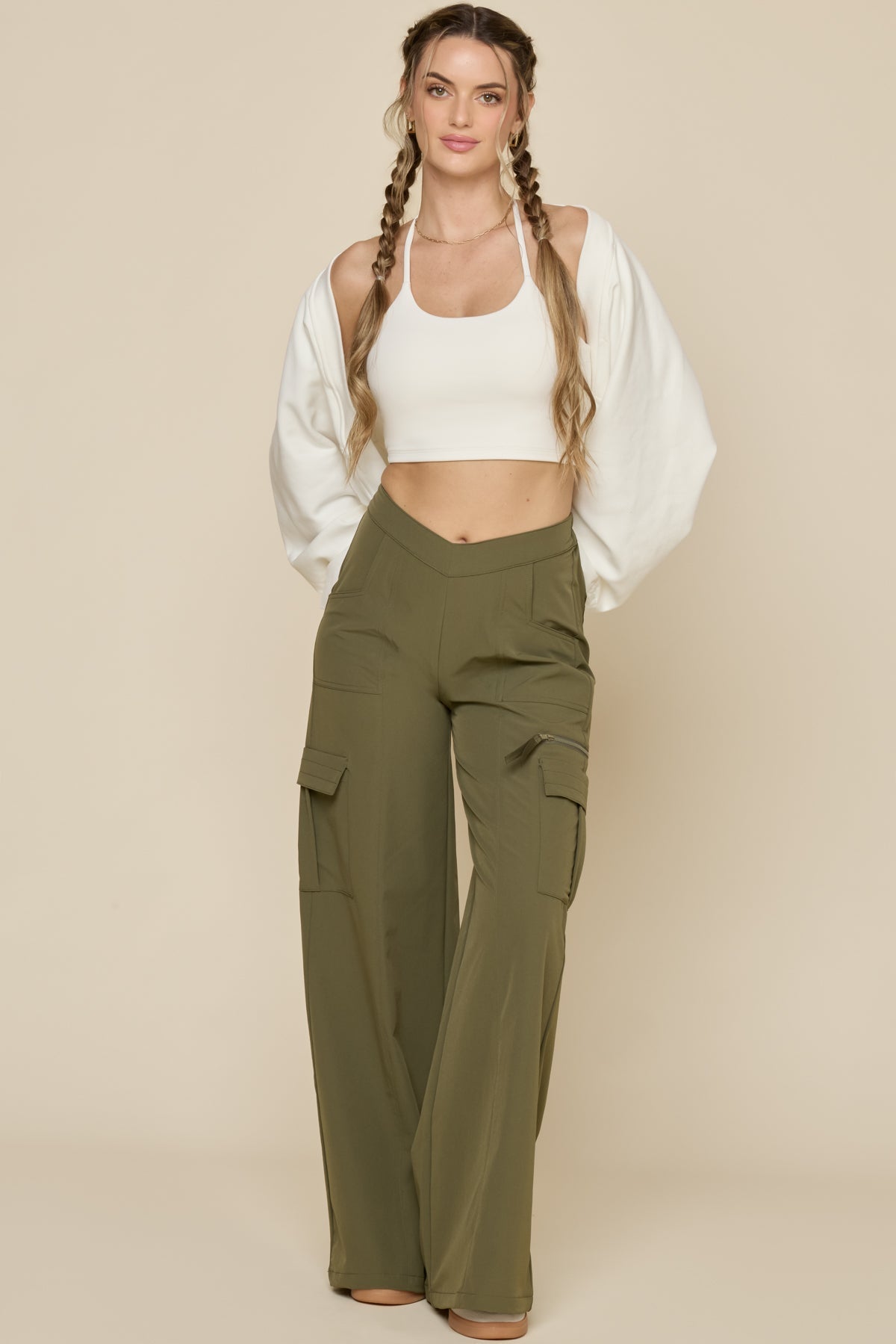 Y2K Cargo Pant - Dark Olive
