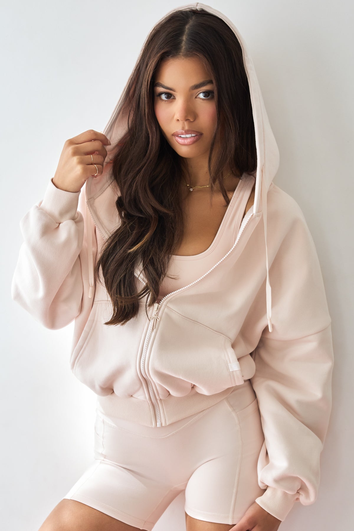 Zip Cloud Hoodie Limited Edition Bow Charm - Tutu Pink