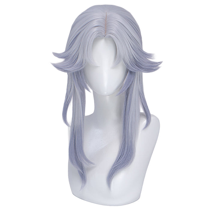 DokiDoki Game Genshin Impact Cosplay Canon Wig Long Grey Gradient Goddess Of The Forst Moon