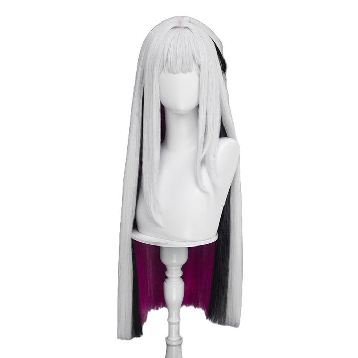 DokiDoki Game Honkai: Star Rail Cosplay Nihilux Wig Long Straight White Black Purple Hair Braids Planarcadia